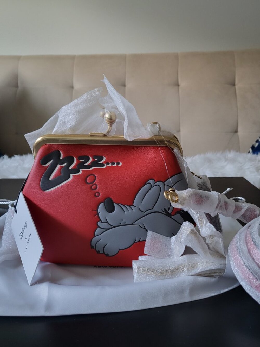 Coach Outlet Disney X Coach Kisslock Frame Bag With Pluto NWT - Picture 5 of 5